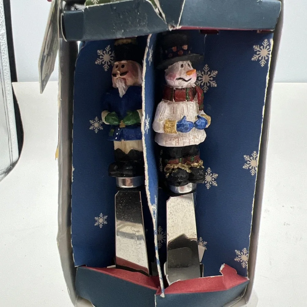 Christmas‎ Spreaders Knives 4 PC MSC International Santa Reindeer Joie De Vivre
